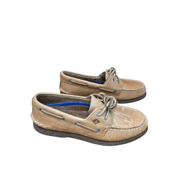 Sperry Mens Tan Leather Boat loafers Shoes Size 7.5M SKU 9252 - Picture 4 of 16